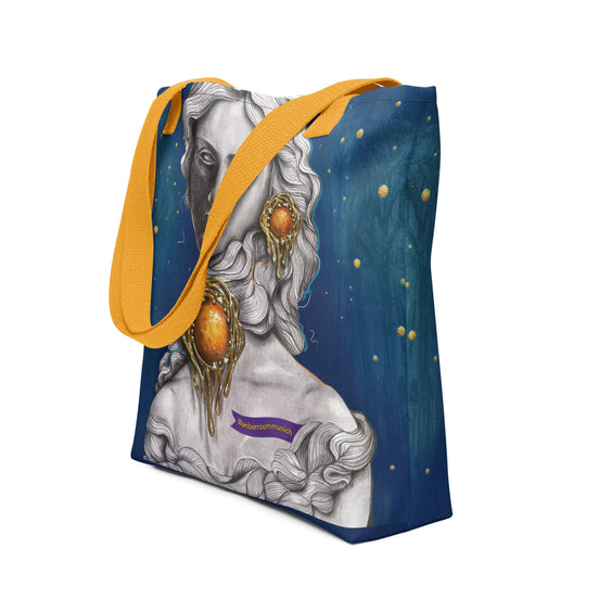 "Elise mit Bernsteinschmuck" · Stofftasche · Bernstein & München Kunst-Serie