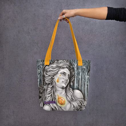 "Bernstein, Tränen der Götter II" · Stofftasche · Bernstein & München Kunst-Serie