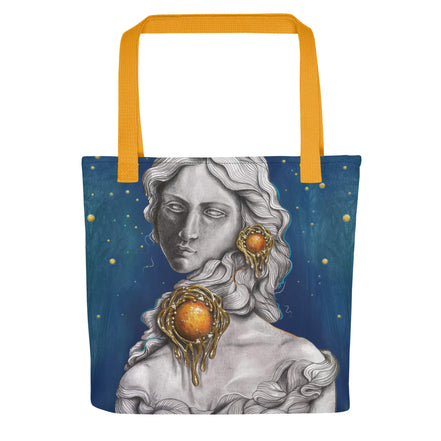 "Elise mit Bernsteinschmuck" · Stofftasche · Bernstein & München Kunst-Serie