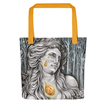 "Bernstein, Tränen der Götter II" · Stofftasche · Bernstein & München Kunst-Serie