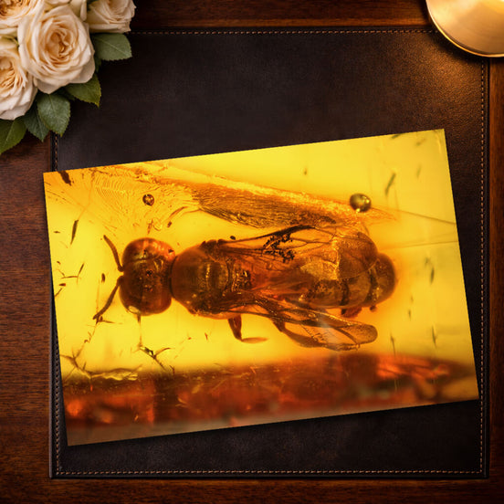 "Beyla" Fotodruck · Makroaufnahme Grabwespen-Inkluse